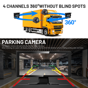 Monitor Inteligente con IA de 10.36 Pulgadas HD con Vista Cuádruple, Asistente de Marcha Atrás para Automóviles con Cámara de Visión Nocturna IP69K para Maquinaria Agrícola - Product Image 4