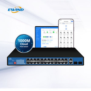 Chất lượng tốt nhất Đầy đủ Gigabit sợi PoE Powered chuyển đổi 4 8 16 24 cổng 1000 đám mây quản lý mạng chuyển đổi với 300 Meter ai mở rộng - Product Image 6