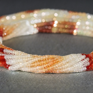 Perles Rondelles Facettées en Opale de Feu Mexicaine de 5 mm, Coupe Excellente, Pierre Naturelle, Taille Personnalisable, Longueur 16 pouces, Indian Gem Store - Product Image 2