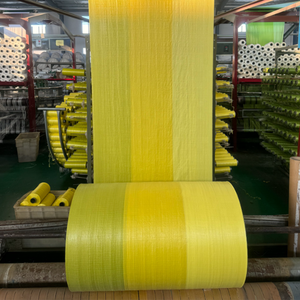 Tessuto Tubolare in PP Intrecciato 100% Polipropilene Colorato Giallo per Imballaggio, Prezzo di Fabbrica all'Ingrosso, Rotolo per la Produzione di Big Bag - Product Image 1