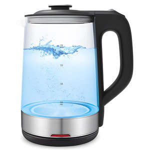 Bouilloire électrique avec corps en verre borosilicate, protection anti-chauffe à sec et anti-surchauffe pour usage domestique, extérieur et garage KE04007 - Product Image 1