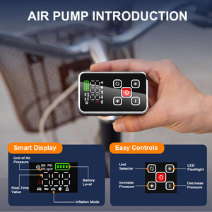 Mini gonfleur de pneus de vélo, pompe à air électrique portable pour vélo avec valve Presta Schrader pour vélo de route VTT, gonflage rapide, arrêt automatique - Product Image 3
