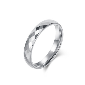 2468mm geometric design <b>tungsten</b> steel ring, unisex couple ring, non-fading <b>tungsten</b> gold pinky ring, jewelry. - Product Image 5
