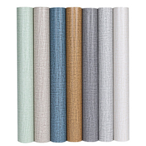 Creation Of Time And Space Linen Textured Wallpaper Thickened Self Adhesive Solid Color For Home Dormitory Rental Renovation - Product Image 2