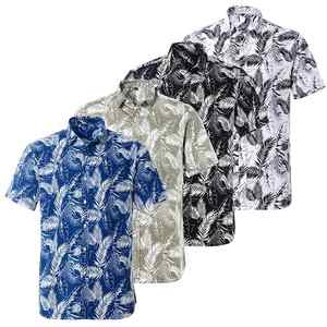 High Quality Custom <b>Men's</b> Casual <b>Shirt</b> 100% Cotton Full Printing Breathable Button <b>Beach</b> <b>Shirt</b> Wholesale Price - Product Image 5