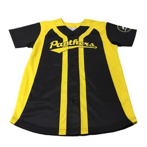 Maillots de baseball surdimensionnés de qualité supérieure personnalisés à bas prix design à fines rayures roses avec impression par sublimation style chemise - Product Image 2