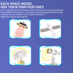 Juguete espacial de exploración de ciencia, telescopio con Radar UFO, satélite Mars, Coche - Product Image 5