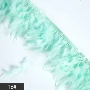 Garniture de plumes de dinde en peluche multicolore, compacte pour la décoration et les costumes de carnaval, vente en gros