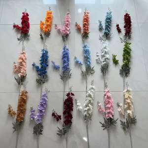 Tige de Delphinium en peluche extra-longue de 86 cm avec des têtes de <span class=keywords><strong>fleurs</strong></span> denses pour des arrangements naturels de qualité supérieure, fleur artificielle en soie - Product Image 1