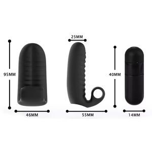 Commercio all'ingrosso giocattolo del sesso Mini anello da dito vibratore clitorideo stimolatore G-spot vibratore massaggiatore impermeabile per le dita vibratore per le donne - Product Image 5