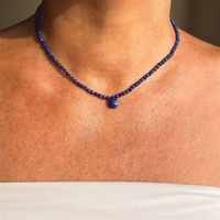 Collar de gargantilla de piedra solar al por mayor, hecho a mano, personalizado, minimalista, hipoalergénico, que no se deslustra