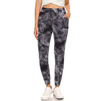 Pantalon crayon ample taille basse pour femme avec poches, tissu respirant, fermeture à cordon, emplacements personnalisables pour logo, idéal pour les entraînements d'automne et le yoga