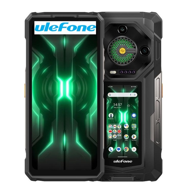 Ulefone Armor 33 Pro 6.95" 120Hz Dual-Screen 5G Rugged Phone 25500mAh 66W Night Vision Android 14 IP68/IP69K Smartphone