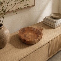 Bol à pâte en bois de citrouille sculpté à la main, écologique, vintage, rustique, style ferme, plateau décoratif, décoration d'automne pour la maison, Wabi-sabi
