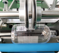 Máquina de impresión y pegado de etiquetas de latas de botellas redondas Manual para pequeñas empresas Máquina de etiquetado de botellas semiautomática