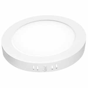 Faretto LED 18W, superficie rotonda, finitura bianca, ideale per l'illuminazione efficiente negli interni. - Product Image 1