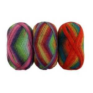 Chuyển tiếp màu sắc độc đáo ấm cúng và ấm áp phân khúc nhuộm tay nhuộm 100% sợi len nguyên chất - Product Image 3