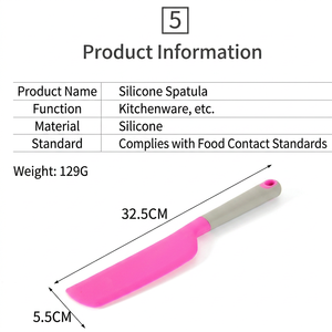 ไม้พายซิลิโคนทนความร้อน ไม่ติดกระทะ สำหรับผสมครีมเค้ก - Product Image 6
