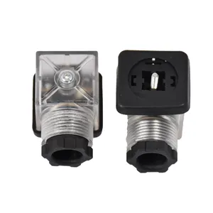 Conector de válvula solenóide de sensor industrial à prova d'água IP67 DIN 43650 tipo a B C macho fêmea personalizado 2P ou 3P Pinos atacado