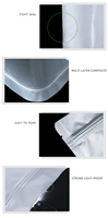 Stand up Pouch Sac refermable en mylar anti-odeur de 5 gallons avec fermeture à glissière 1000ml Sac en mylar d'un gallon pour le stockage des aliments