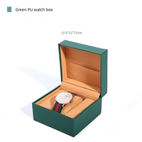 Boîte de rangement individuelle haut de gamme pour montre, étui en cuir avec intérieur en velours doux et noyau en plastique rigide, idéal pour un cadeau