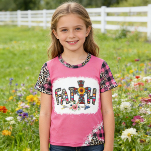 Camisetas Gráficas de Manga Corta para Niñas, Diseño Personalizado OEM, Estilo Moderno, Blusas de Verano para Niñas, Ropa para Niños Pequeños - Product Image 3