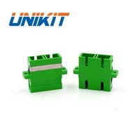 UNIKIT-adaptador y conector SC de fibra óptica, SC APC, monomodo, dúplex con brida completa, acoplador de fibra óptica