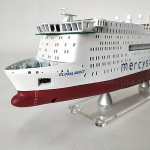 O.A.S usine fait <span class=keywords><strong>à</strong></span> la main de haute qualité modèle de bateau personnalisé 40cm modèle de bateau <span class=keywords><strong>hôpital</strong></span> pour les cadeaux d'affaires du nouvel an - Product Image 3