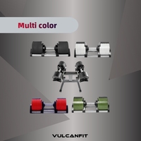 Ensemble d'haltères réglables personnalisables en chrome de 24 kg, 28 kg, 32 kg pour la salle de sport à domicile, design à verrouillage rapide pour gagner de la place