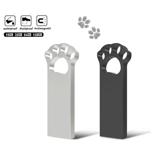 Memoria USB Metálica con Diseño de Pata de Gato, 1GB 2GB 4GB 8GB 2.0 Mini, 16GB 32GB 64GB 3.0, con Grabado Láser Gratuito - Product Image 1
