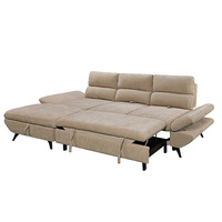 Canapé-lit convertible en tissu moderne en forme de L, design européen, deux places, meubles de salon avec rangement pour appartement, vente chaude