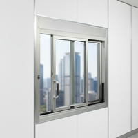 Ventanas de Aluminio NFRC con Mosquitera y Cortinas, Aislamiento Térmico, Diseño Moderno para Baño y Cocina