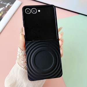 Étui de téléphone magnétique en polycarbonate rigide à grain d'eau de couleur pure pour Samsung <span class=keywords><strong>Glaxy</strong></span> Z Flip 7 Flip 6 - Product Image 3