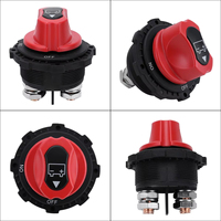 Interruptor de Desconexión de Batería 32V DC 300A ON-OFF Bipolar Rojo 50/60Hz para Auto, Vehículo Todoterreno, Camión, Barco