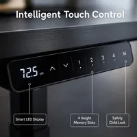 Escritorio Eléctrico de Altura Ajustable de 3 Etapas, Resistente, con Motor Dual Oculto, Estable, Ergonómico, Mesa para Trabajar de Pie o Sentado, Estación de Trabajo de Oficina