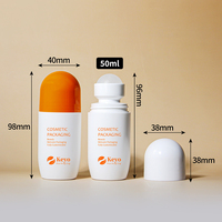 Botol rol PP bulat 50ml isi ulang botol rol deodoran kosmetik plastik dapat diisi ulang atau minyak esensial