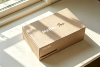 Boîte de Kit d'Accueil Personnalisée en Papier Kraft avec Logo, Boîtes d'Expédition Ondulées à Bande Déchirable Facile, Boîte Cadeau d'Entreprise avec Impression Personnalisée