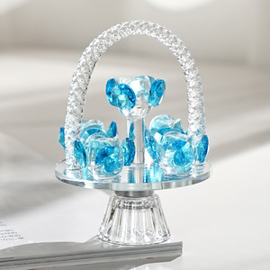 Statues de fleurs en cristal vintage de haute qualité, décorations de bureau sculptées pour la maison, pour offrir en cadeau à la Saint-Valentin à maman, à femme, à petite amie - Product Image 2