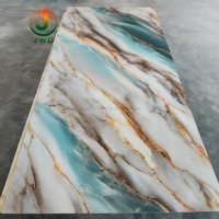 Panneaux muraux en PVC ignifuges et imperméables à motif marbre pour hôtel, cuisine, appartement et hall - Design moderne