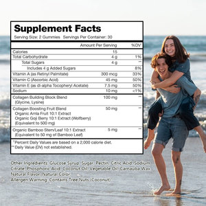 Cao Cấp Collagen Builder Gummies Tóc Da Móng Tay Khớp Hỗ Trợ Collagen Sản Xuất Vẻ Đẹp Bổ Sung Đào Tự Nhiên - Product Image 6