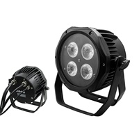 Kit de 4 projecteurs LED PAR avec contrôleur DMX, lumière PAR 5-en-1 80W, projecteur LED PAR étanche