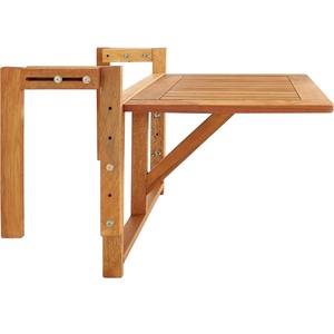 <strong>Bamboo</strong> Wooden Hanging Balcony Deck Folding <strong>Table</strong> Patio Railing Dining <strong>Table</strong> Garden <strong>Coffee</strong> Furniture Desk - Product Image 1