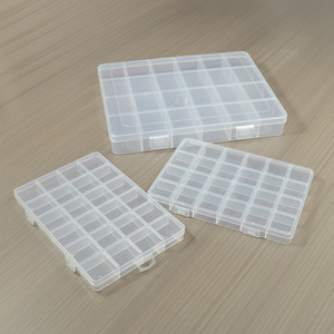 24 Grid Transparent Jewelry Storage Box For Earrings Earplugs Beads Nail Art Desktop Organizer With Lid Yiwu Origin - Product Image 2