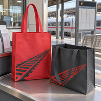 Sacs non tissés personnalisés imprimés sur mesure pour événements hôteliers, impression sérigraphique, 80 g/m², longues poignées de transport, vente en gros