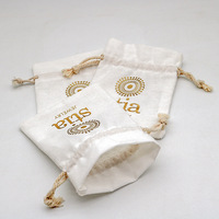 Sacs en toile de coton recyclables en gros pour bijoux, pochettes à cordon pour chaussures et chaussettes, sacs cadeaux, housses anti-poussière personnalisées pour sacs à main, impression de logo