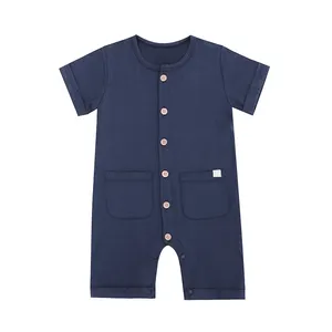 Conjunto de pijama de bambu unissex para bebês, roupas de bebê com certificação GRS para Little Little Class, macacão de bebê para uso doméstico, ODM