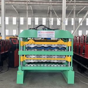 Máquina de Conformado de Rollos Automática de 3 Capas para Tejas Porosas de Acero, Aislantes Térmicas e Insonorizantes, Marca Hauan, con Motor para Techos - Product Image 2