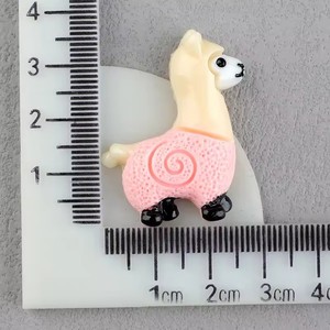 Belle Flatback Alpaga Agneau Cheval Conception Résine Charmes Animaux Artificiels DIY Accessoires pour Souvenirs ou Décor À La Maison Modèle - Product Image 5