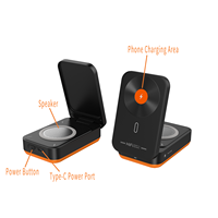 Altavoz Bluetooth Portátil Mini Yousonnra con Soporte Plegable para Teléfono y Función de Carga para Fiestas, Auto, Camping, Picnic y Hogar