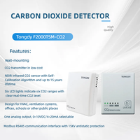 Moniteur de qualité de l'air intelligent de niveau B Capteur de CO2 mural facile à utiliser pour les systèmes de ventilation HVAC Détecteur de gaz CO2 élevé